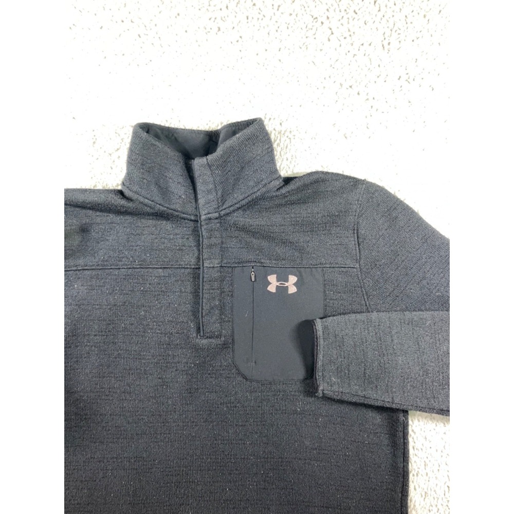 Under Armour Jacket Men Large Loose Fit Cold Gear 1/4 Snap Fleece Outdoor Casual
